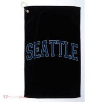 Varsity Sporty Arch Seattle Team Sports Fan Golf Towel thumb 0