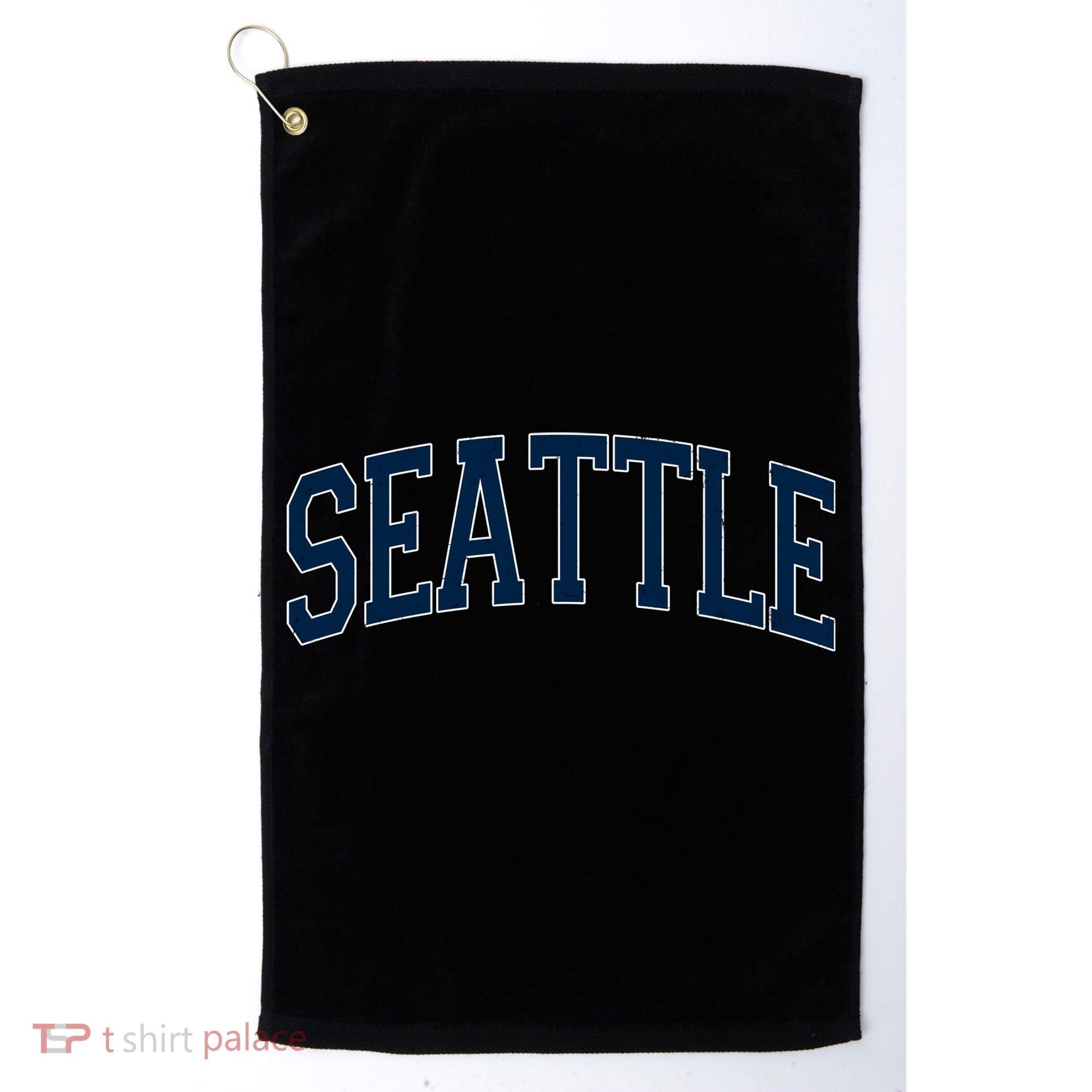 Varsity Sporty Arch Seattle Team Sports Fan Golf Towel