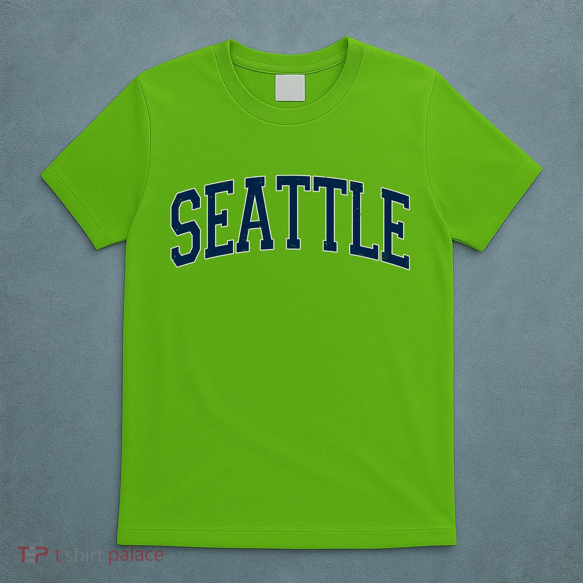 Varsity Sporty Arch Seattle Team Sports Fan T-Shirt