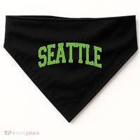 Varsity Sporty Arch Seattle Team Sports Fan USA-Made Doggie Bandana thumb 0
