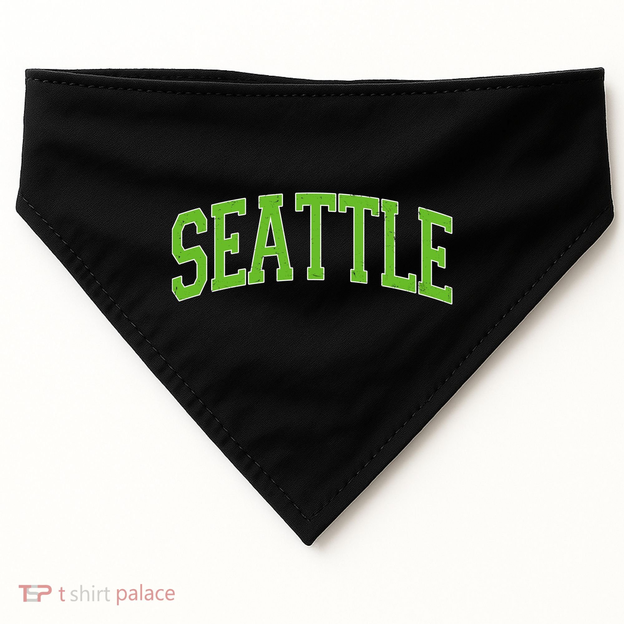 Varsity Sporty Arch Seattle Team Sports Fan USA-Made Doggie Bandana