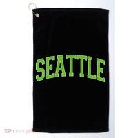 Varsity Sporty Arch Seattle Team Sports Fan Golf Towel thumb 0