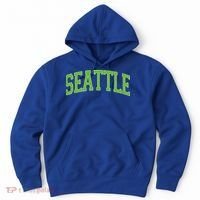Varsity Sporty Arch Seattle Team Sports Fan Hoodie thumb 0