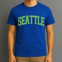 Varsity Sporty Arch Seattle Team Sports Fan T-Shirt thumb 3