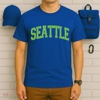 Varsity Sporty Arch Seattle Team Sports Fan T-Shirt thumb 6