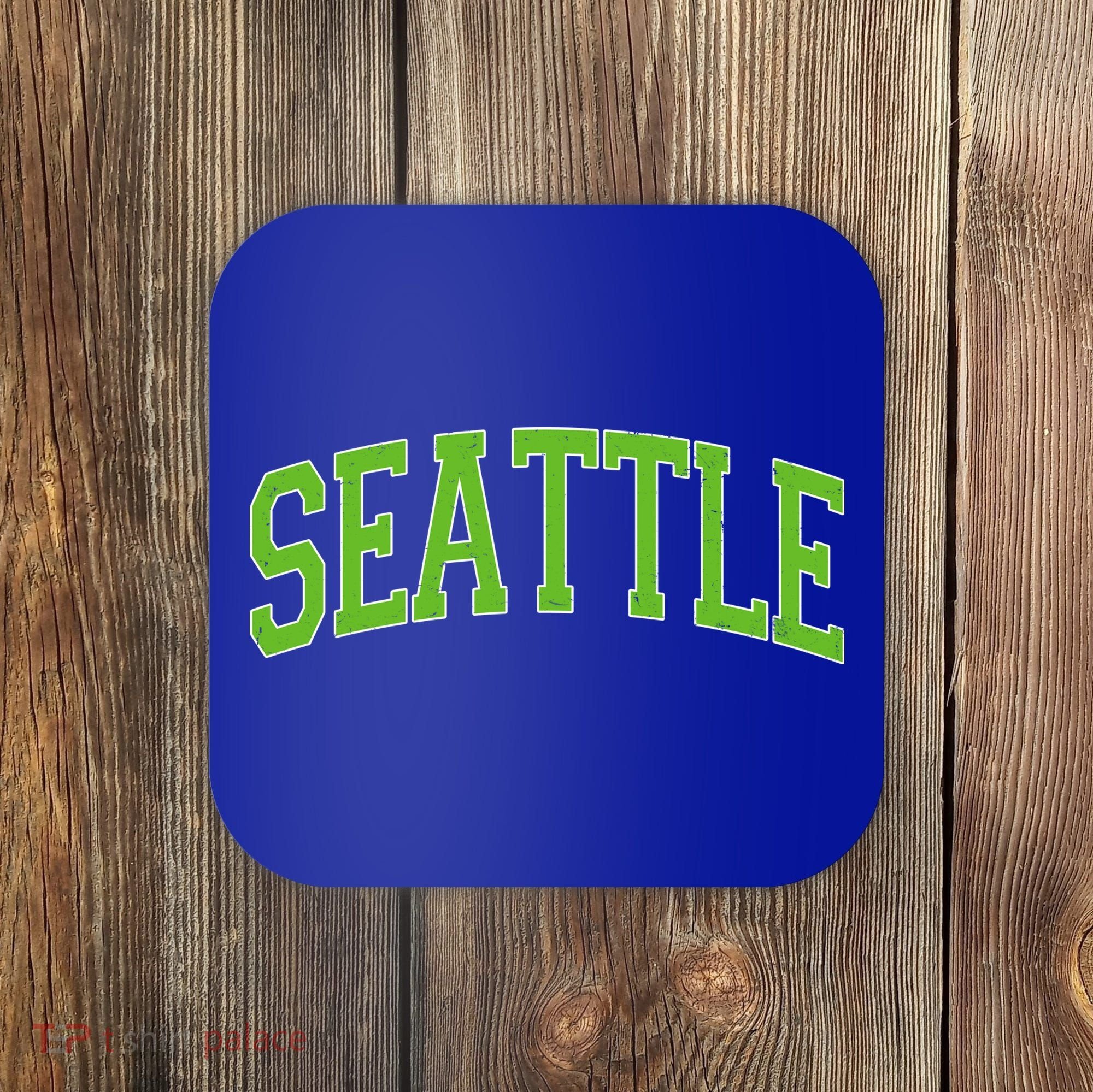 Varsity Sporty Arch Seattle Team Sports Fan Coaster