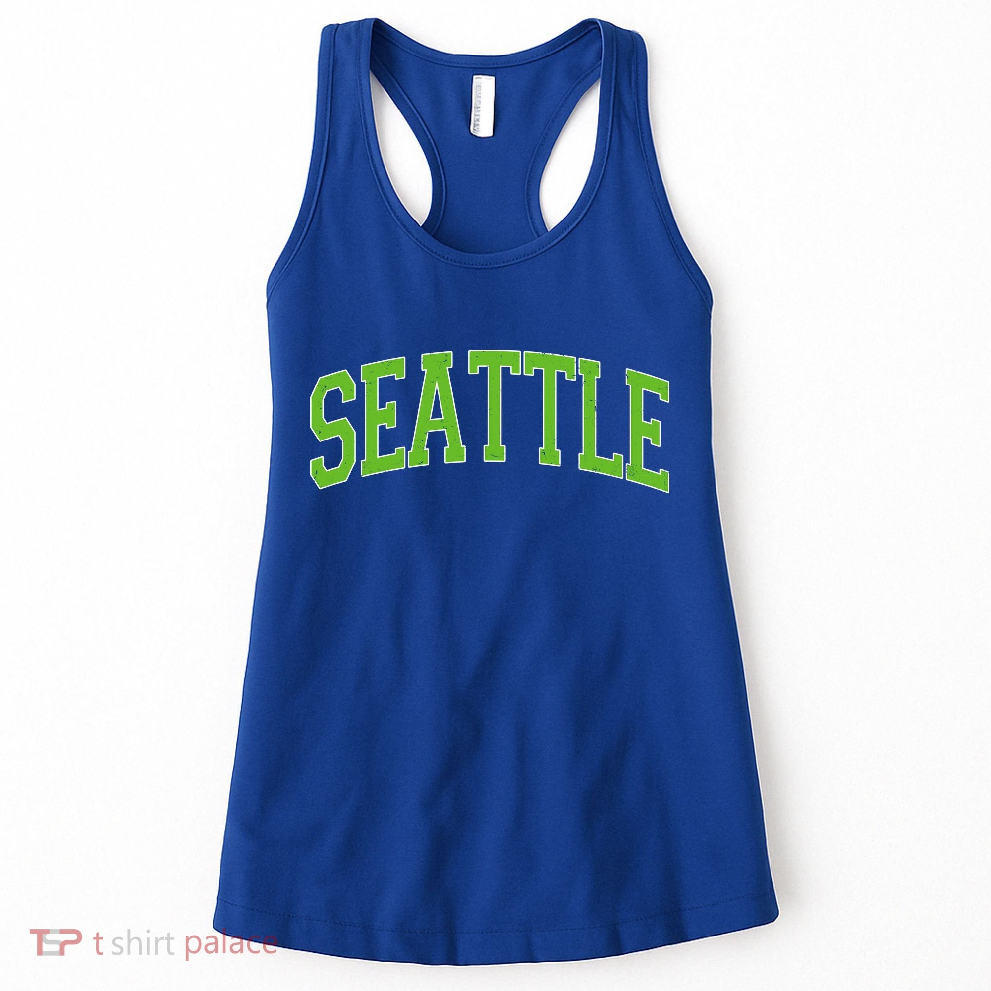 Varsity Sporty Arch Seattle Team Sports Fan Women's Tank Top