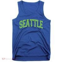 Varsity Sporty Arch Seattle Team Sports Fan Tank Top thumb 0