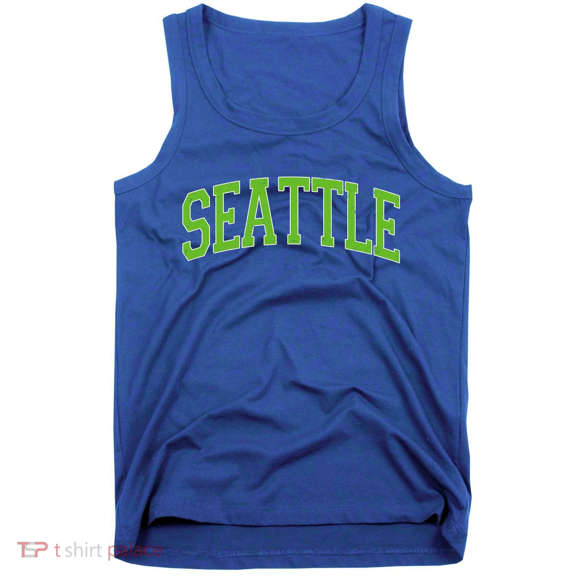 Varsity Sporty Arch Seattle Team Sports Fan Tank Top