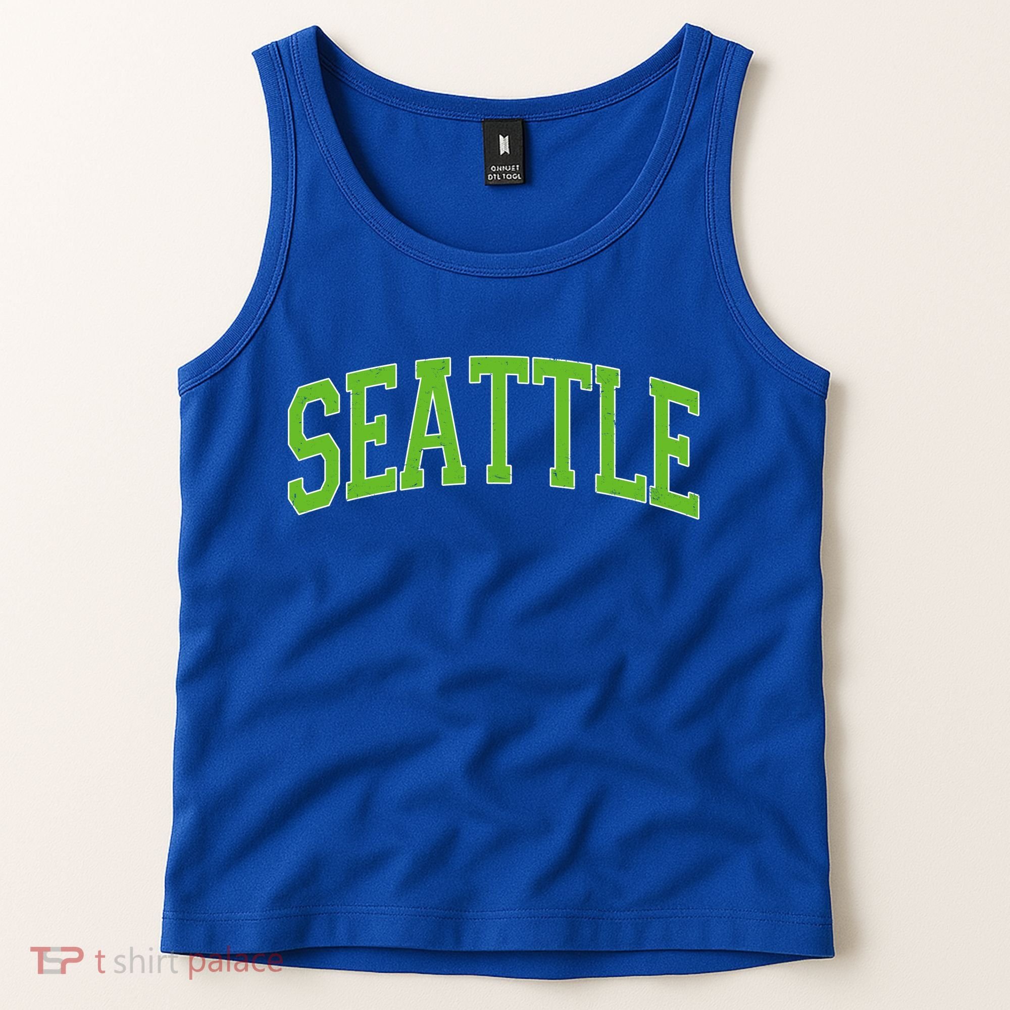 Varsity Sporty Arch Seattle Team Sports Fan Tank Top