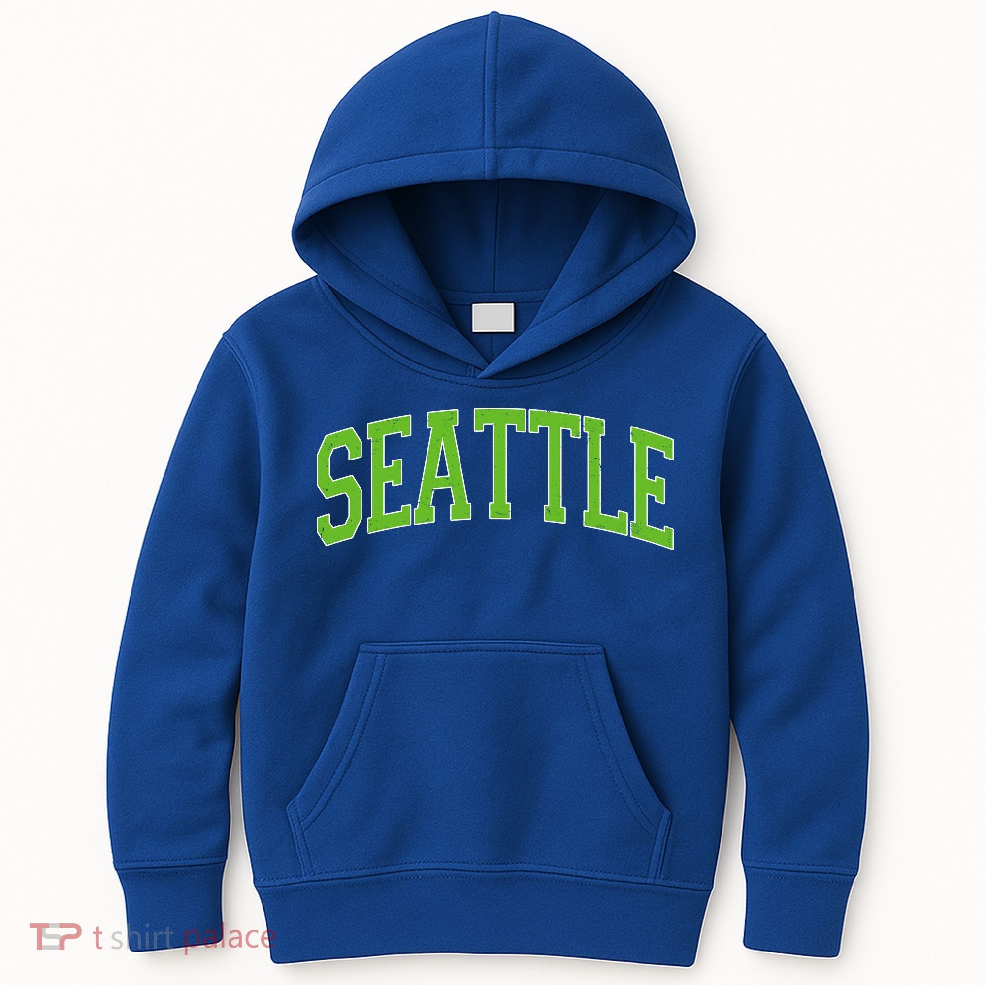 Varsity Sporty Arch Seattle Team Sports Fan Kids Hoodie