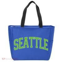 Varsity Sporty Arch Seattle Team Sports Fan Tote Bag thumb 0