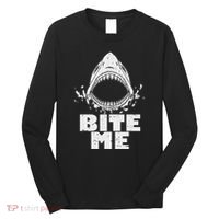 Vintage Shark Bite Me Shark Long Sleeve Shirt thumb 0