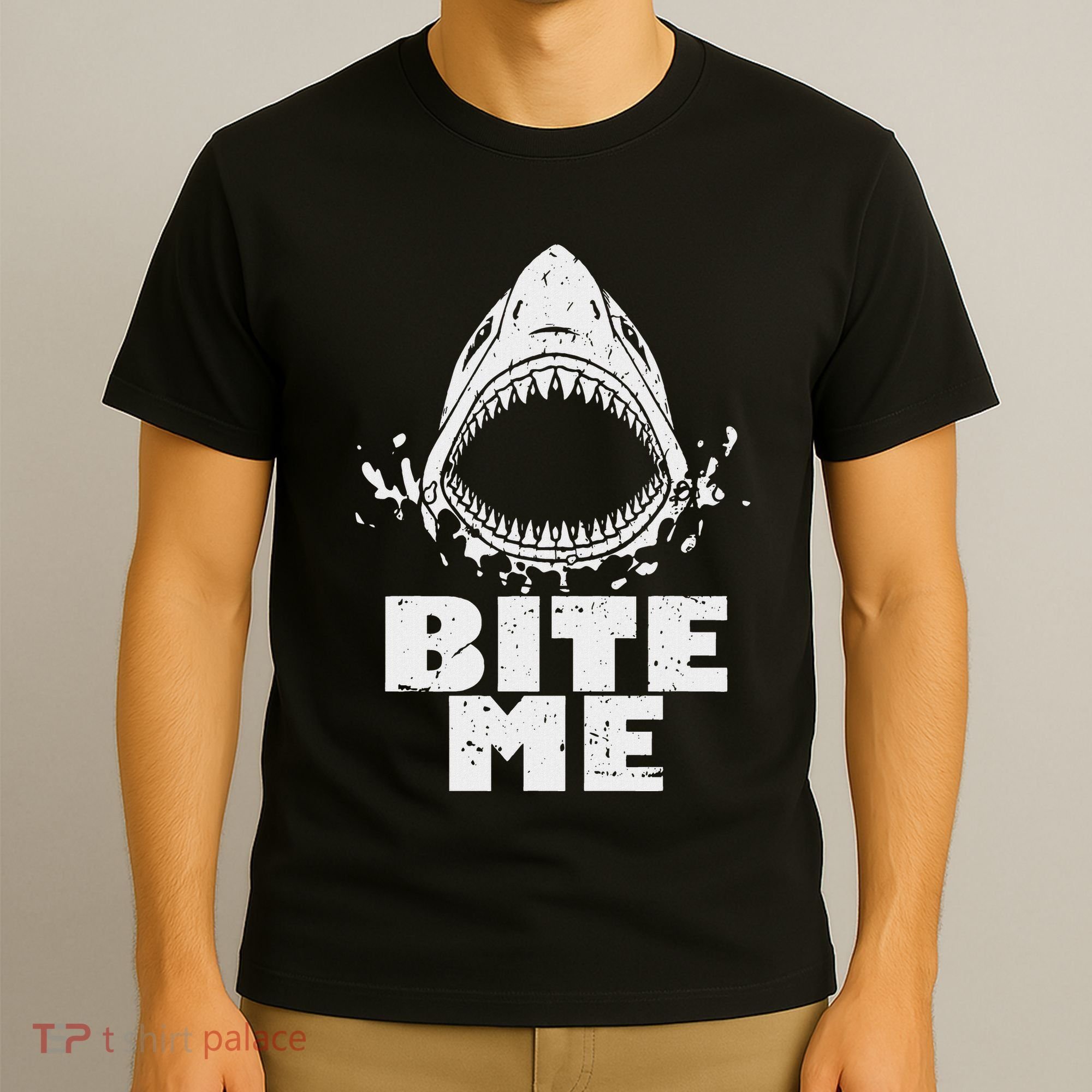 Vintage Shark Bite Me Shark T-Shirt