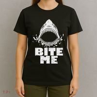 Vintage Shark Bite Me Shark T-Shirt thumb 4