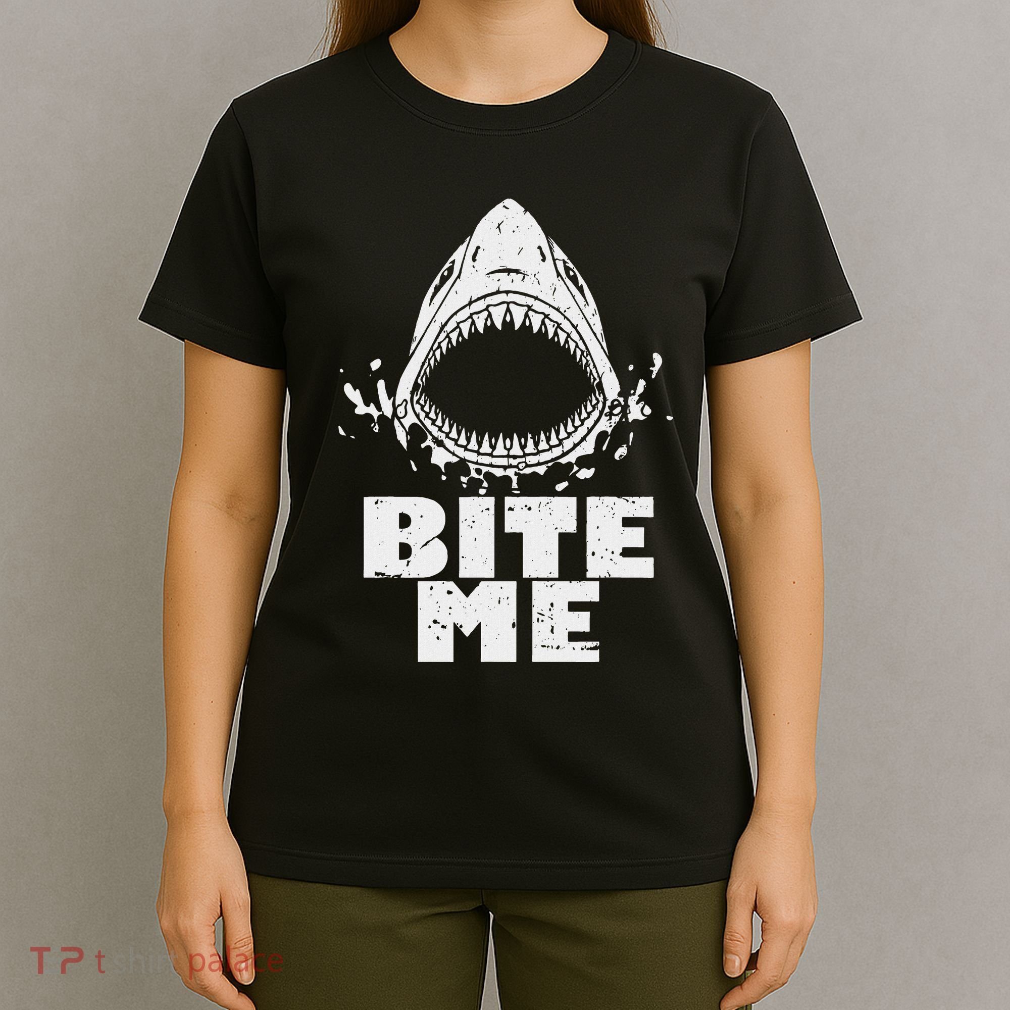 Vintage Shark Bite Me Shark T-Shirt