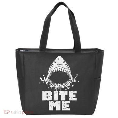 Vintage Shark Bite Me Shark Tote Bag