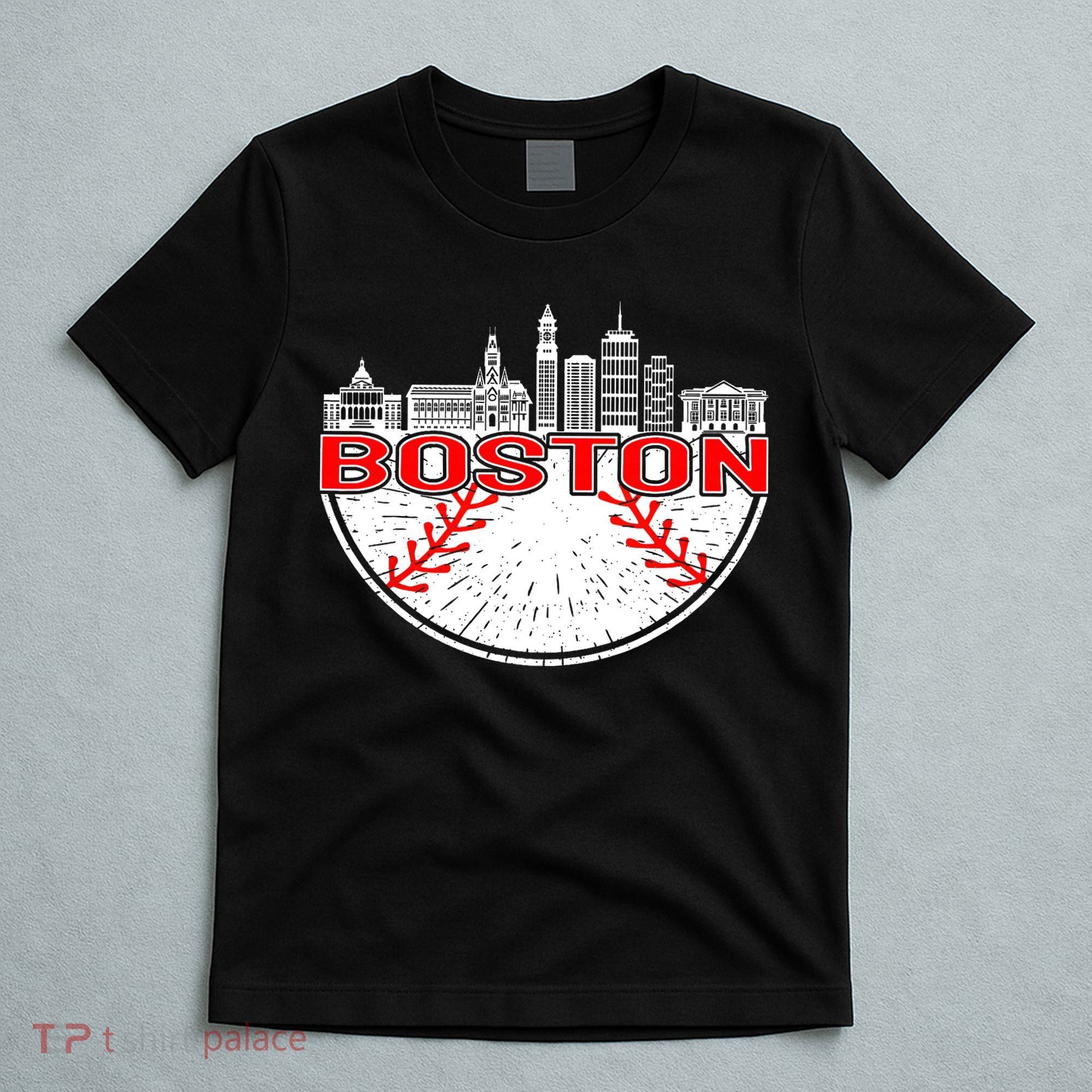 Vintage Style Boston Baseball Tee T-Shirt