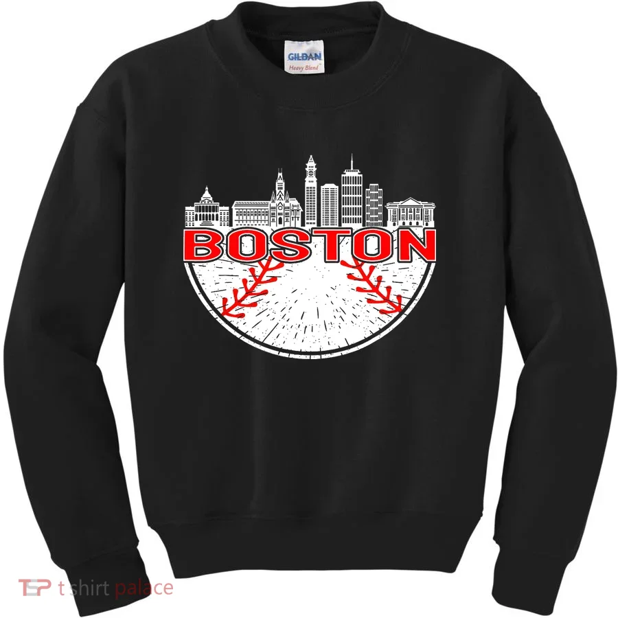 Vintage Style Boston Baseball Tee Kids Sweatshirt