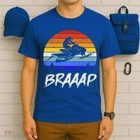 Vintage Snowmobile Braaap Motor Sled Braap Snowmobiling Cool Gift T-Shirt thumb 6