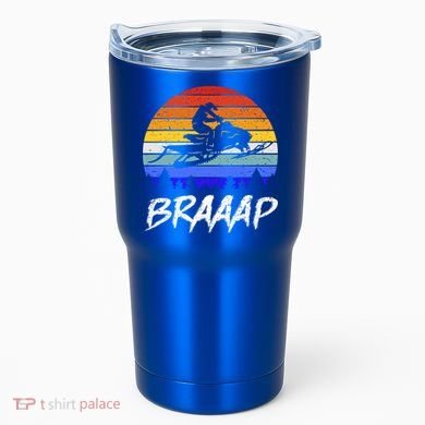 Vintage Snowmobile Braaap Motor Sled Braap Snowmobiling Cool Gift Tumbler
