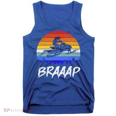 Vintage Snowmobile Braaap Motor Sled Braap Snowmobiling Cool Gift Tank Top