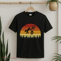 Vintage Sunset Bmx Gift For Bmx Riders T-Shirt thumb 2
