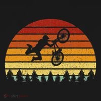 Vintage Sunset Bmx Gift For Bmx Riders T-Shirt thumb 7