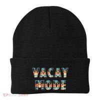 Vacation Summer Beach Scenery And Palm Trees Vacay Mode Ocean Gift Beanie thumb 0