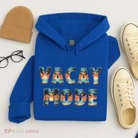 Vacation Summer Beach Scenery And Palm Trees Vacay Mode Ocean Gift Hoodie thumb 4