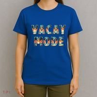 Vacation Summer Beach Scenery And Palm Trees Vacay Mode Ocean Gift T-Shirt thumb 4