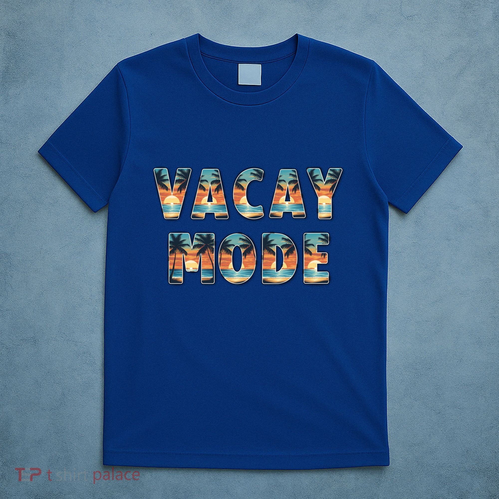 Vacation Summer Beach Scenery And Palm Trees Vacay Mode Ocean Gift T-Shirt