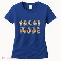 Vacation Summer Beach Scenery And Palm Trees Vacay Mode Ocean Gift Women's T-Shirt thumb 0