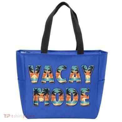 Vacation Summer Beach Scenery And Palm Trees Vacay Mode Ocean Gift Tote Bag