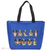 Vacation Summer Beach Scenery And Palm Trees Vacay Mode Ocean Gift Tote Bag thumb 0