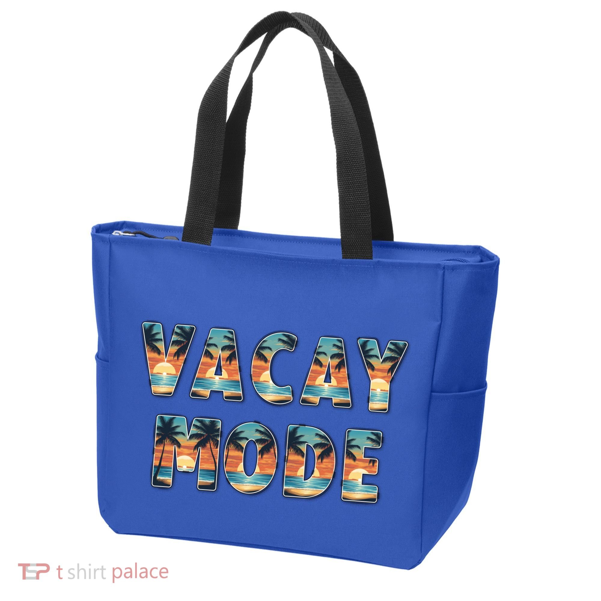 Vacation Summer Beach Scenery And Palm Trees Vacay Mode Ocean Gift Tote Bag