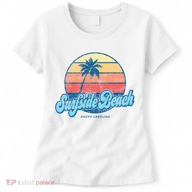 Vintage Surfside Beach South Carolina Sc Classic 70s Women's T-Shirt
