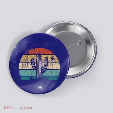 Vintage Saguaro Cactus Cactus Sunset Opuntia Button