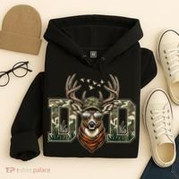 Varsity Style Camo Dad Deer Buck Hunter Fathers Day Hoodie thumb 4