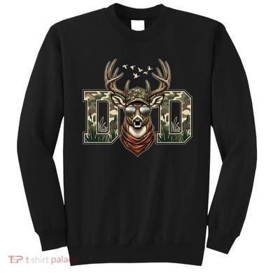 Varsity Style Camo Dad Deer Buck Hunter Fathers Day Sweatshirt