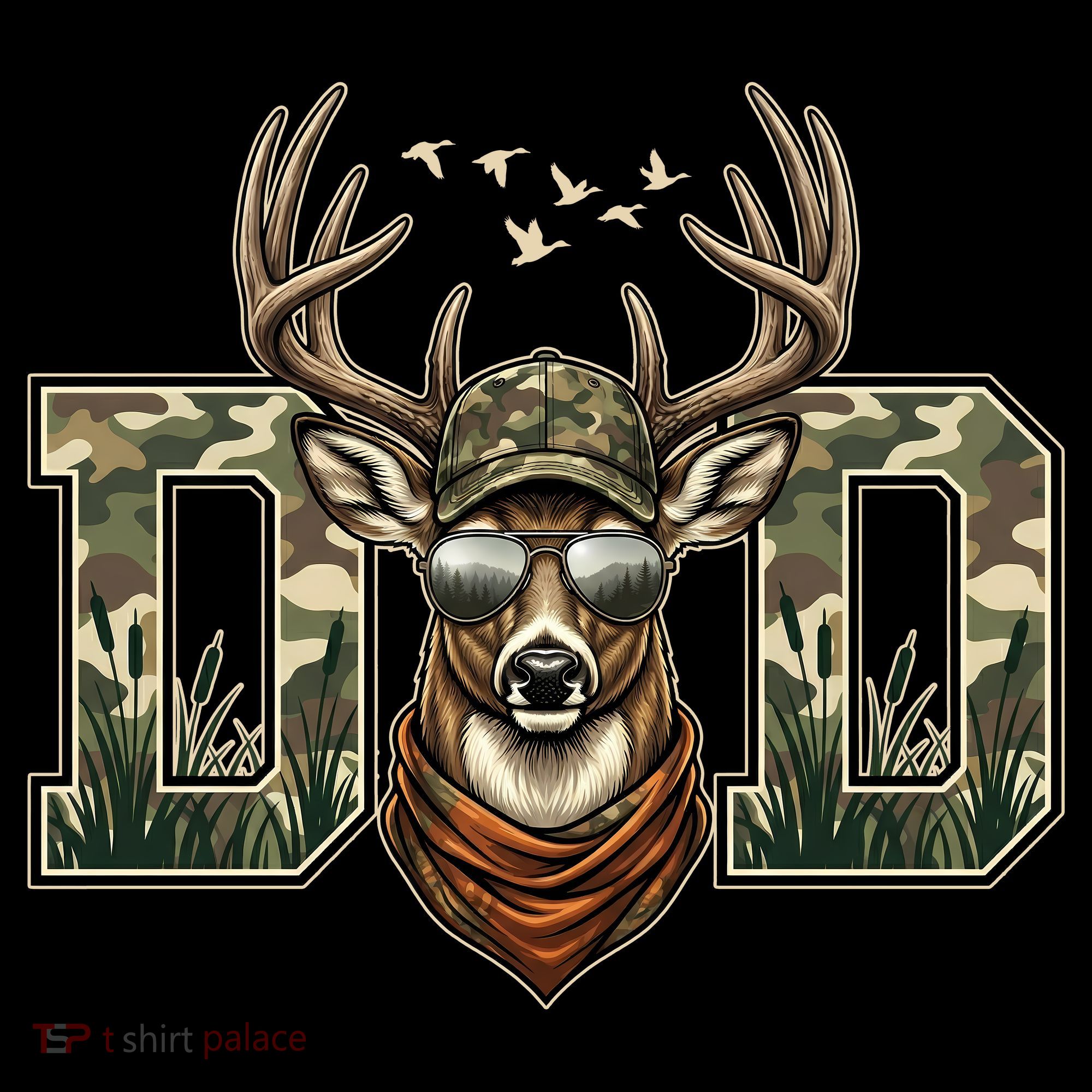 Varsity Style Camo Dad Deer Buck Hunter Fathers Day Sweatshirt
