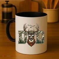 Varsity Style Camo Dad Deer Buck Hunter Fathers Day Coffee Mug thumb 4