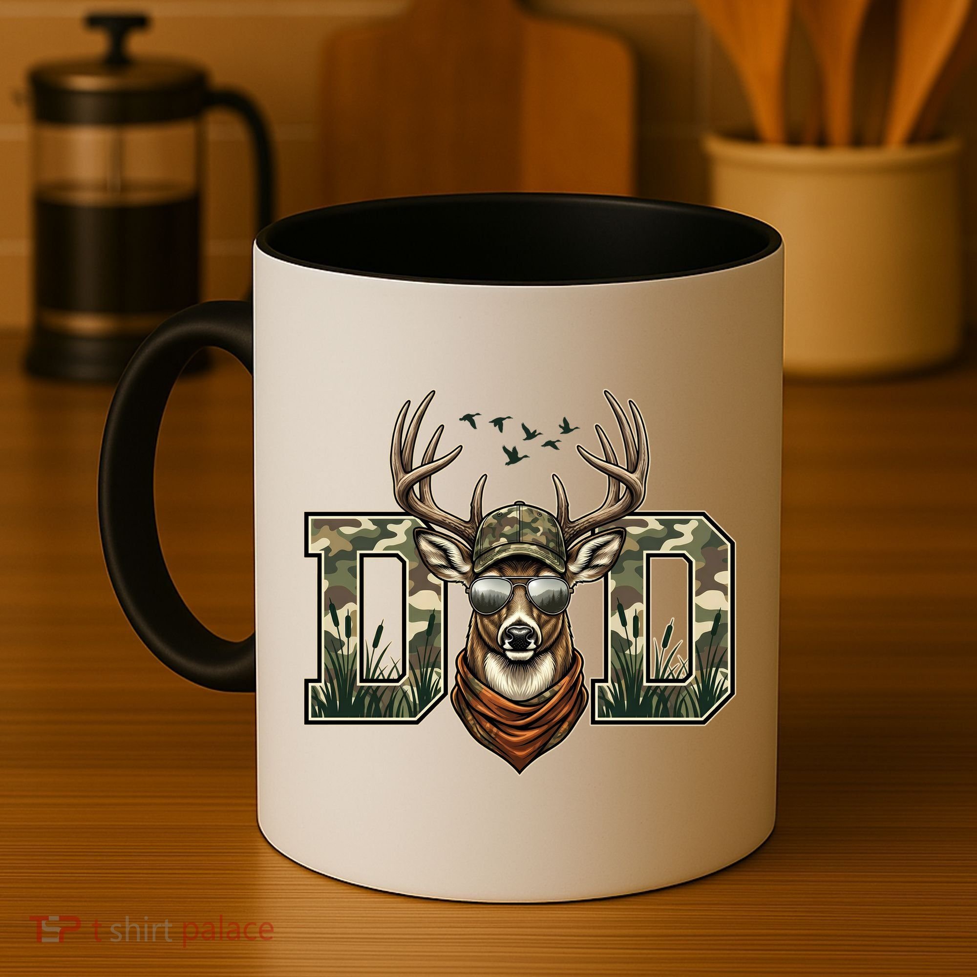 Varsity Style Camo Dad Deer Buck Hunter Fathers Day Coffee Mug