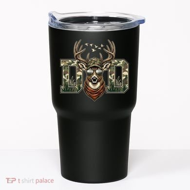 Varsity Style Camo Dad Deer Buck Hunter Fathers Day Tumbler