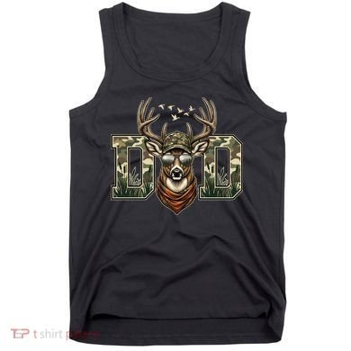 Varsity Style Camo Dad Deer Buck Hunter Fathers Day Tank Top