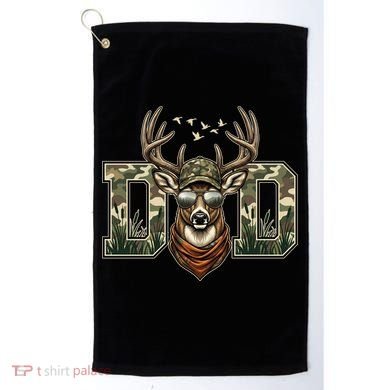 Varsity Style Camo Dad Deer Buck Hunter Fathers Day Golf Towel
