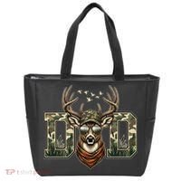 Varsity Style Camo Dad Deer Buck Hunter Fathers Day Tote Bag thumb 0