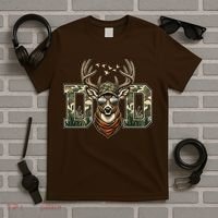Varsity Style Camo Dad Deer Buck Hunter Fathers Day T-Shirt thumb 5