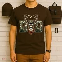 Varsity Style Camo Dad Deer Buck Hunter Fathers Day T-Shirt thumb 6