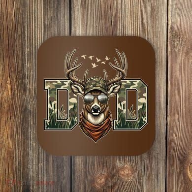 Varsity Style Camo Dad Deer Buck Hunter Fathers Day Coaster